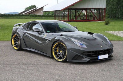 Esto es lo que quiero reproducir, esta imgen es la version novitec rosso, pero yo quiero hacer algo asi, pero el gris que sea mate, y las llantas estoy pensando aun si hacerlas doradas o como la imagen..