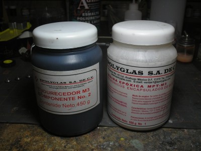 resina epóxica para el copiado de asientos
