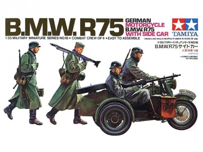 German BMW R-75 con sidecar (Tamiya 35016)  10€